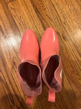 COACH  Pink Slip-On Ankle Booties